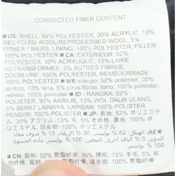 Old Navy Quilted‎ Vest Jacket Full Zip Womens Size S Gray Herringbone Pockets - Picture 8 of 8